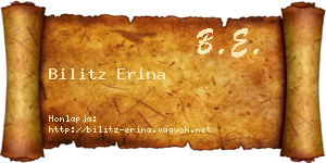 Bilitz Erina névjegykártya